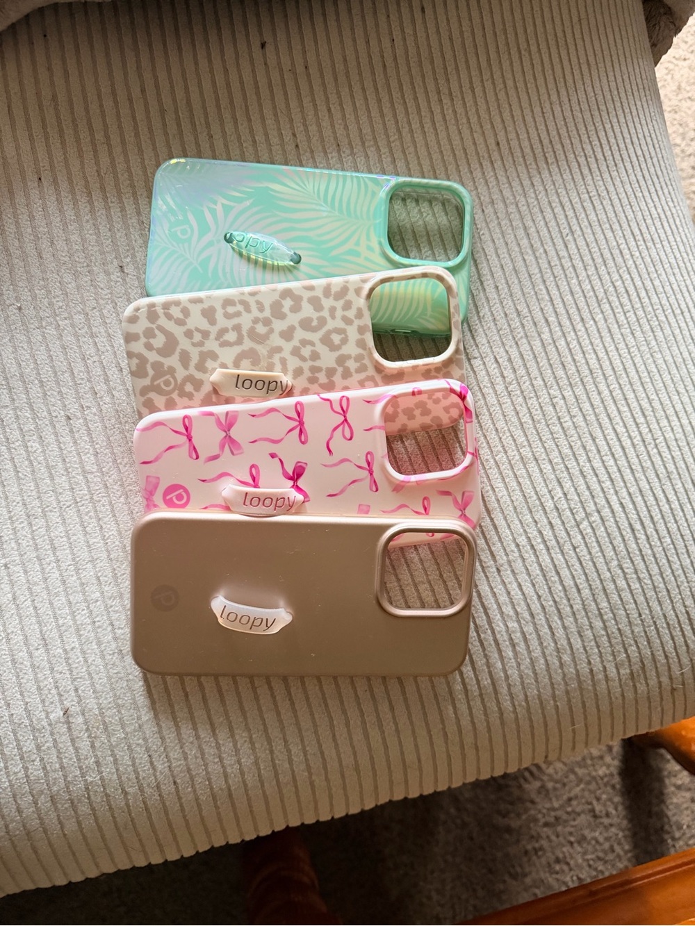 Loopy Case Cases 4-Pack Phone Case Set in Green, Beige, Pink, and Gold